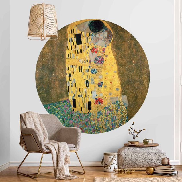 Carta da parati circolare Gustav Klimt - Il bacio