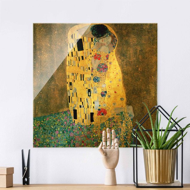 Lavagna magnetica vetro Gustav Klimt - Il bacio