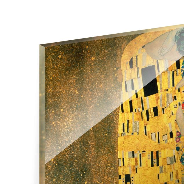 Quadro in vetro - Gustav Klimt - Il bacio - Quadrato 1:1