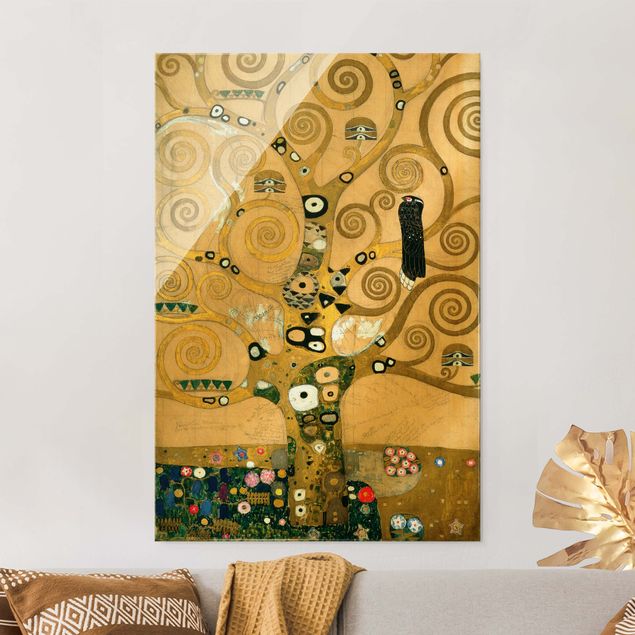 Lavagna magnetica vetro Gustav Klimt - L'albero della vita