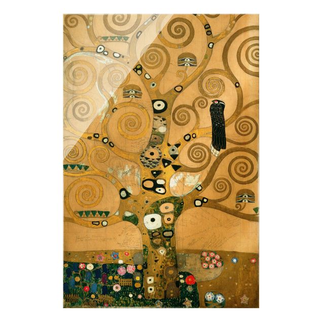 Quadro in vetro - Gustav Klimt - L'Albero della Vita - Art Nouveau - Verticale 2:3