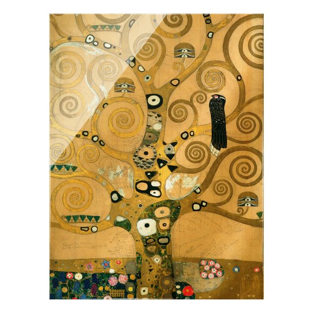 Quadro in vetro - Gustav Klimt - L'albero della vita - Formato verticale