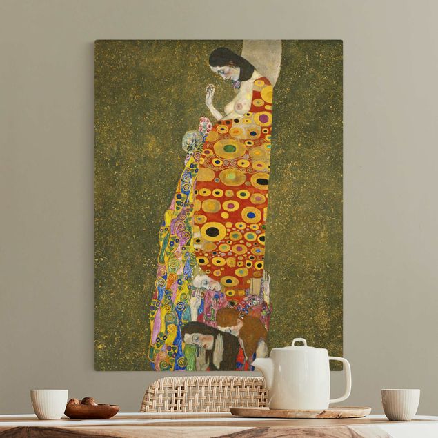 Riproduzioni su tela Gustav Klimt - La speranza II