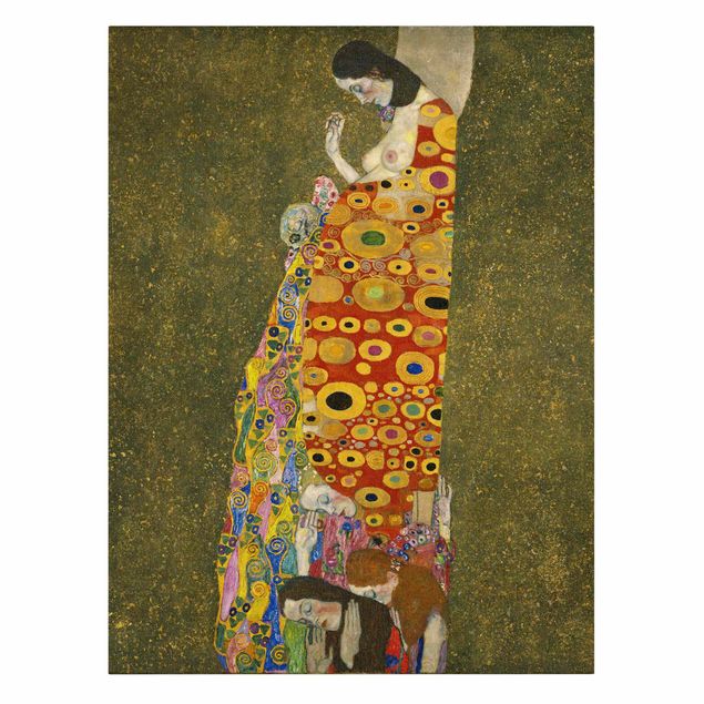 Quadro su tela oro - Gustav Klimt - La speranza II