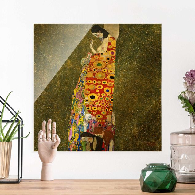 Lavagna magnetica vetro Gustav Klimt - La speranza II
