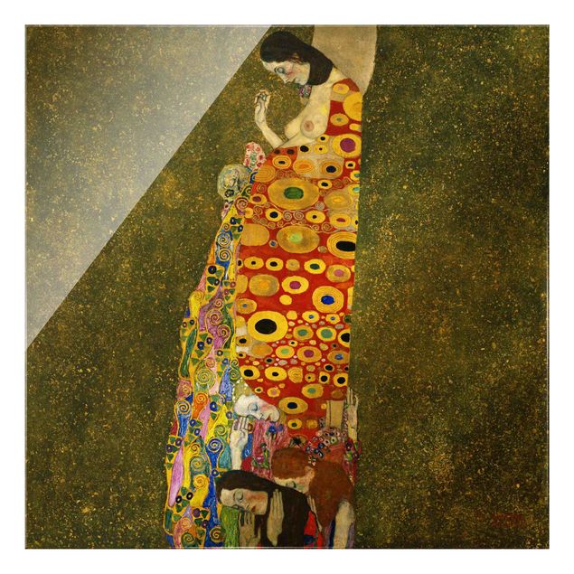 Quadro in vetro - Gustav Klimt - Speranza II - Quadrato 1:1