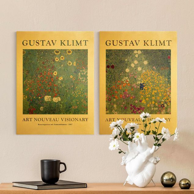 Quadri su tela fiori Gustav Klimt - Giardino del contadino - Edizione da museo