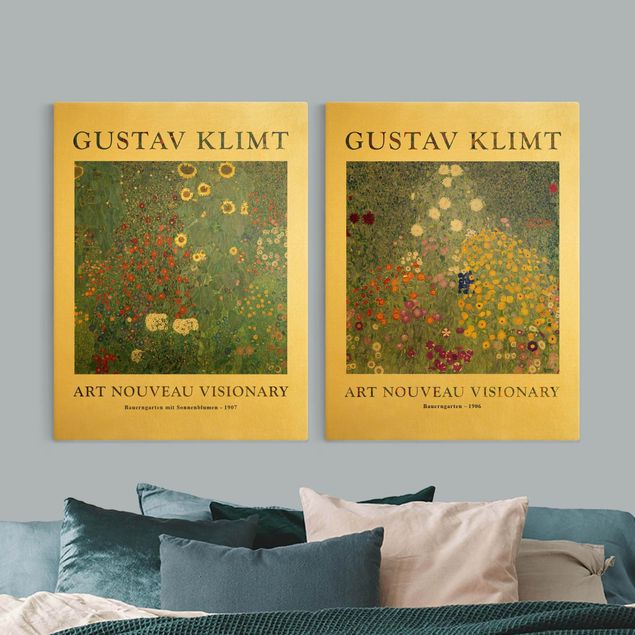 Quadri moderni per soggiorno Gustav Klimt - Giardino del contadino - Edizione da museo