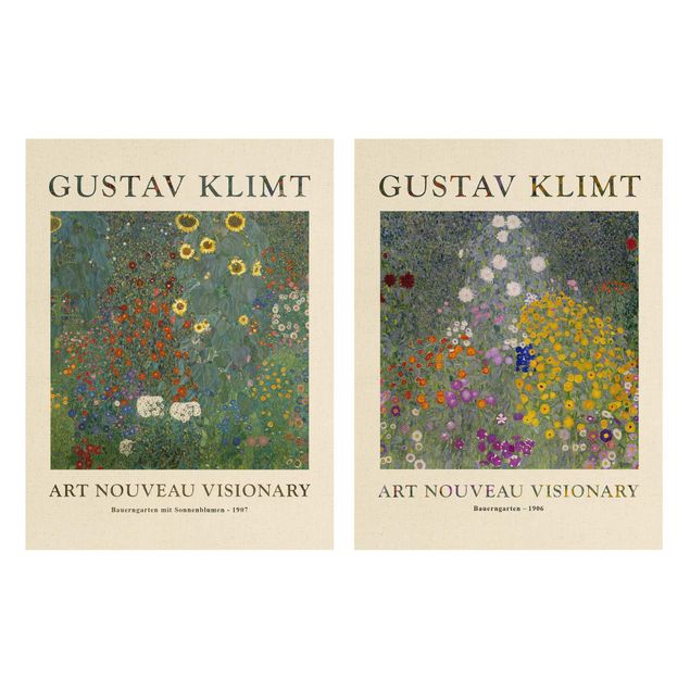 Stampe su tela Gustav Klimt - Giardino del contadino - Edizione da museo