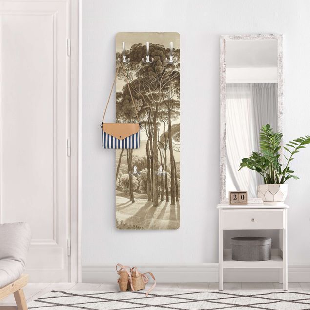 Appendiabiti moderno - Hendrik Voogd paesaggio con alberi in beige