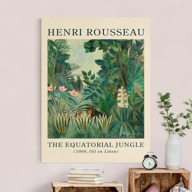 Riproduzioni su tela quadri famosi Henri Rousseau - La giungla equatoriale - Edizione da museo