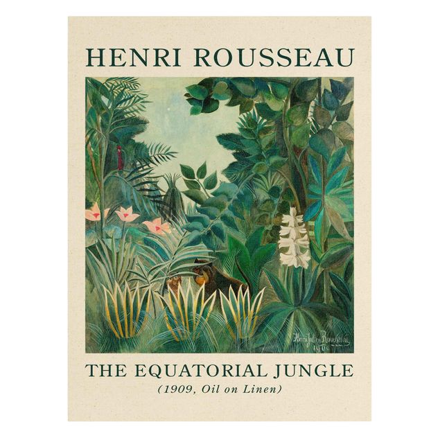 Quadro su tela naturale - Henri Rousseau - Giungla all'Equatore - Edizione museo - Formato verticale 3:4
