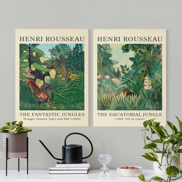 Quadro su tela fiori Henri Rousseau - Edizione da museo La giungla equatoriale