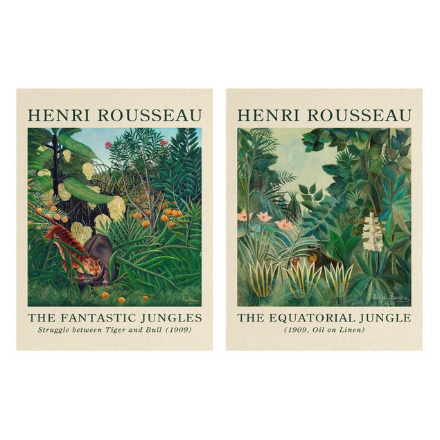 Stampe su tela paesaggio Henri Rousseau - Edizione da museo La giungla equatoriale