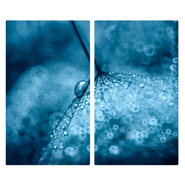 Coprifornelli in vetro - Tarassaco Blu In The Rain