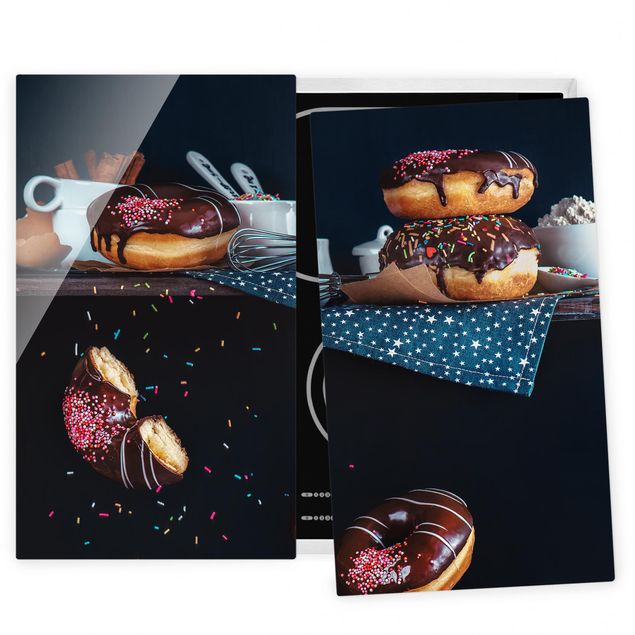 Coprifornelli in vetro - Donuts From The Kitchen Shelf - 52x60cm
