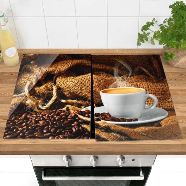 Coprifornelli in vetro - Morning Coffee - 52x80cm