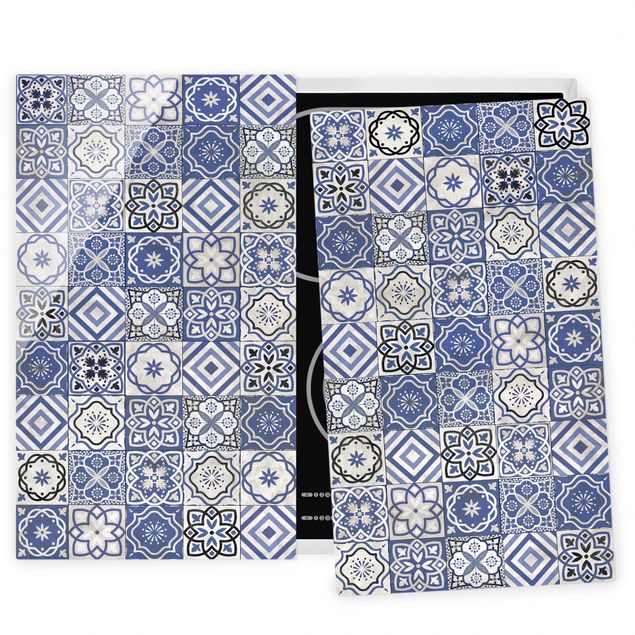 Coprifornelli in vetro - Mediterranean Tile Pattern
