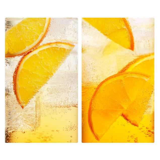 Coprifornelli in vetro - Orange On Ice