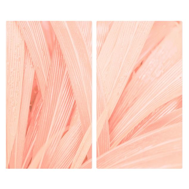Coprifornelli in vetro - Palm Leaves Pink