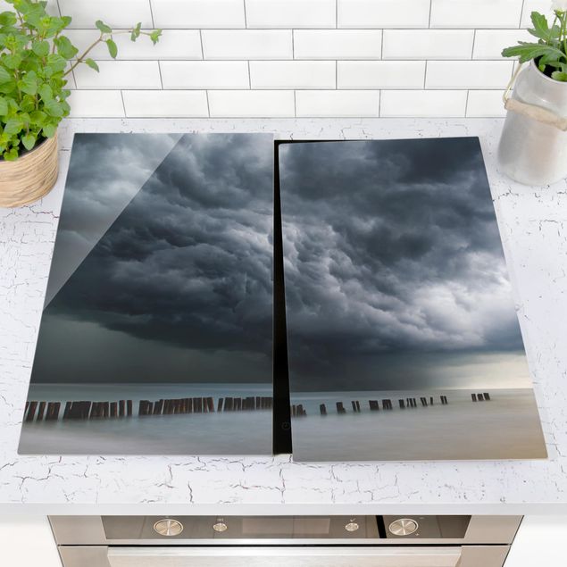 Coprifornelli in vetro - Nubi di tempesta sul Mar Baltico
