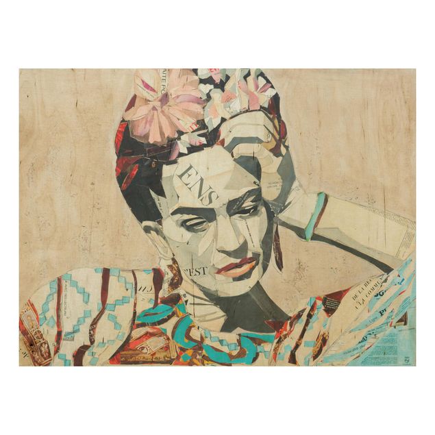 Quadro in legno -Frida Kahlo - Collage No.1- Orizzontale 4:3