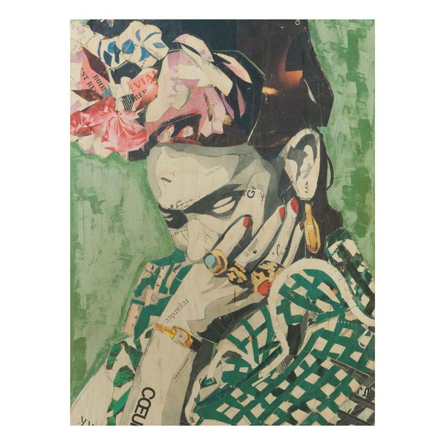 Quadro in legno -Frida Kahlo - Collage No.3- Verticale 3:4