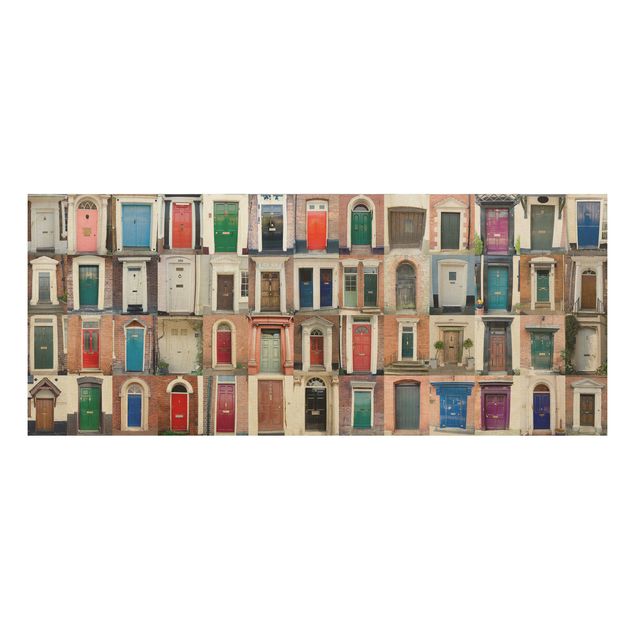 Quadro in legno - 100 doors - Panoramico