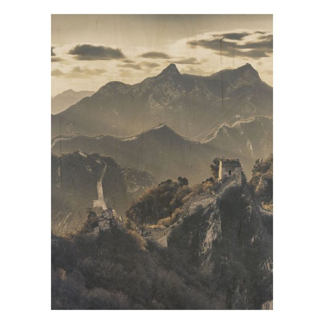 Quadro in legno - The Great Chinese Wall - Verticale 3:4