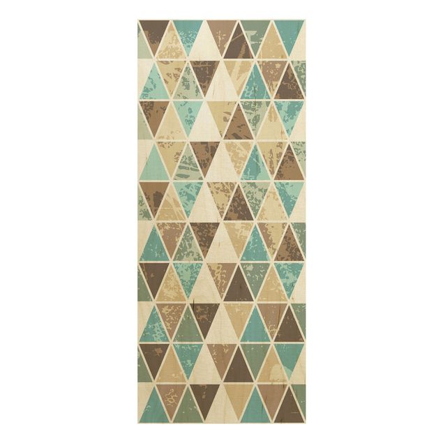 Quadro in legno - Triangle repeat pattern - Pannello
