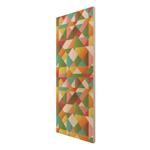 Quadro in legno - Triangles pattern design - Pannello