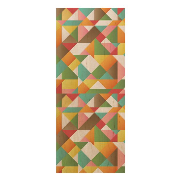 Quadro in legno - Triangles pattern design - Pannello