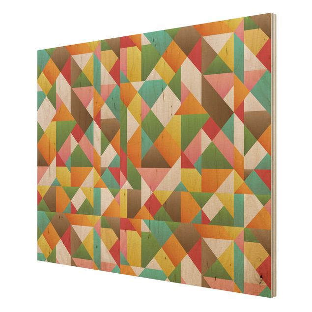 Quadro in legno - Triangles pattern design - Orizzontale 4:3