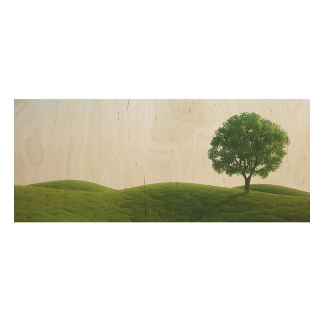 Quadro in legno - Green peace - Panoramico