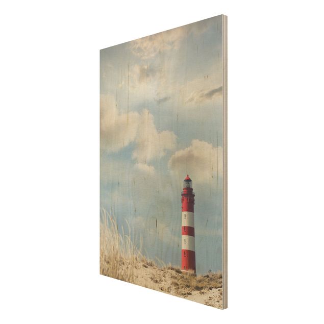 Quadro in legno - Lighthouse in the dunes - Verticale 2:3