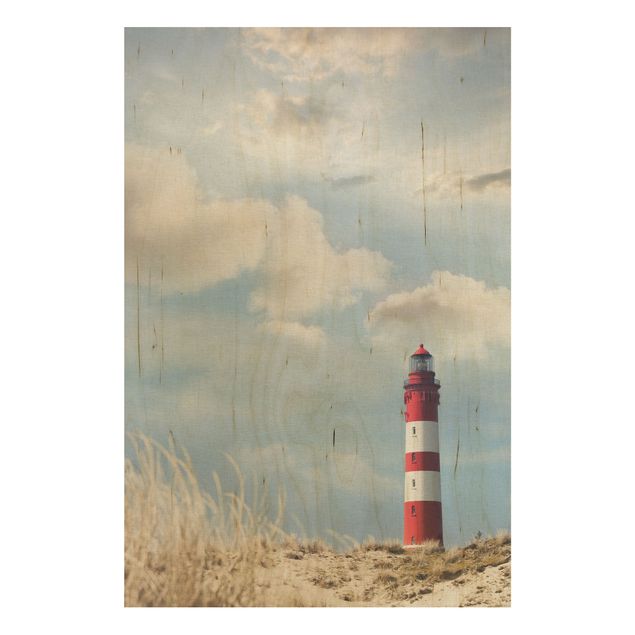 Quadro in legno - Lighthouse in the dunes - Verticale 2:3