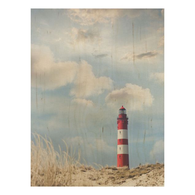 Quadro in legno - Lighthouse in the dunes - Verticale 3:4