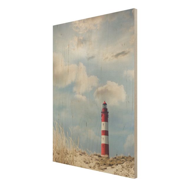Quadro in legno - Lighthouse in the dunes - Verticale 3:4