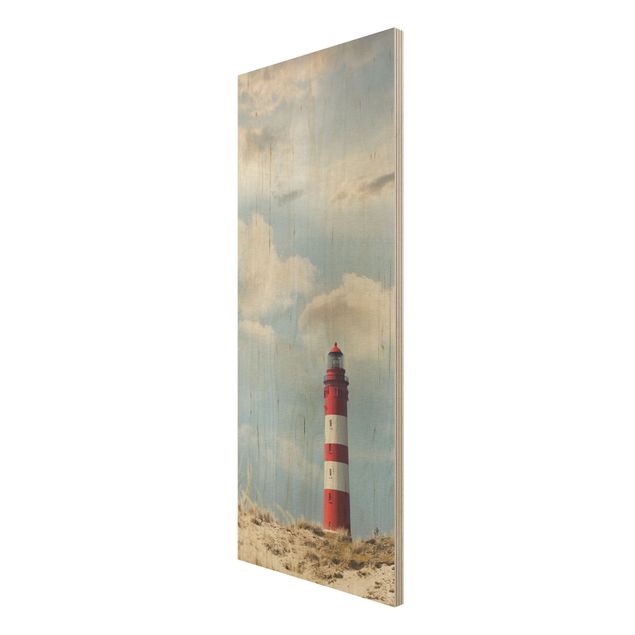 Quadro in legno - Lighthouse in the dunes - Pannello