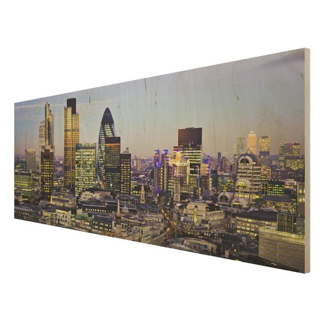 Quadro in legno - London City - Panoramico