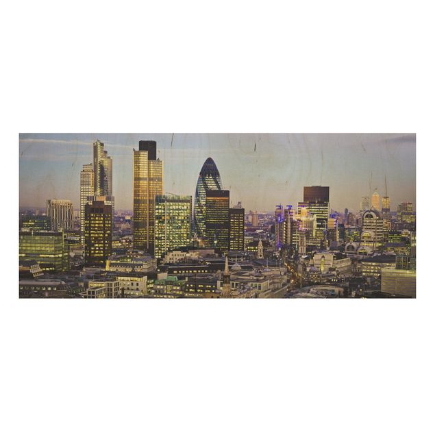 Quadro in legno - London City - Panoramico