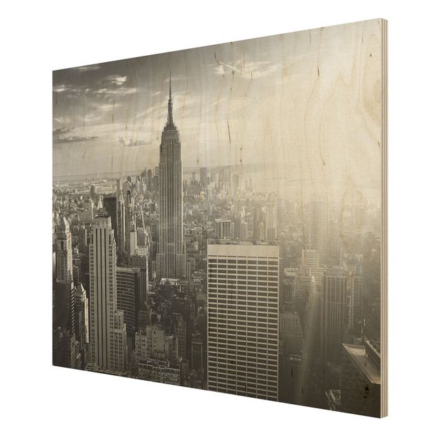 Quadro in legno - Manhattan Skyline - Orizzontale 4:3