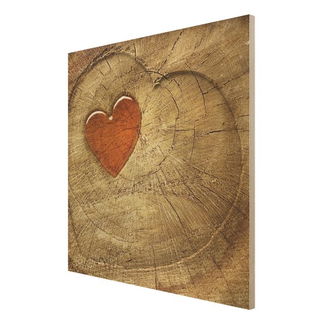 Quadro in legno - Natural Love - Quadrato 1:1