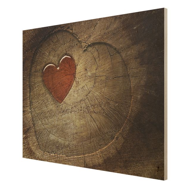 Quadro in legno - Natural Love - Orizzontale 4:3