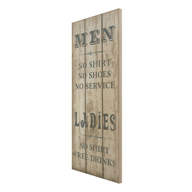 Quadro in legno - No.RS181 Men and Ladies - Pannello