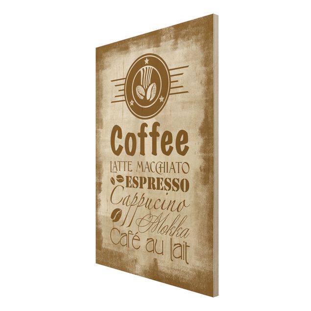 Quadro in legno - No.SF597 Coffee 4 - Verticale 2:3