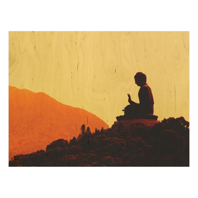 Quadro in legno - Resting Buddha - Orizzontale 4:3