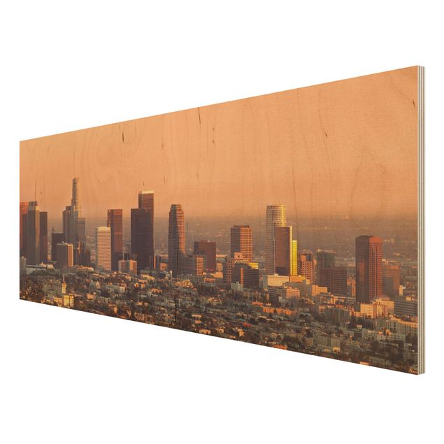 Quadro in legno - Skyline of Los Angeles - Panoramico
