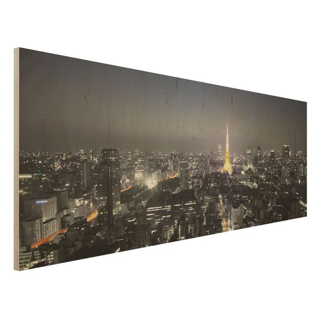 Quadro in legno - Tokyo - Panoramico