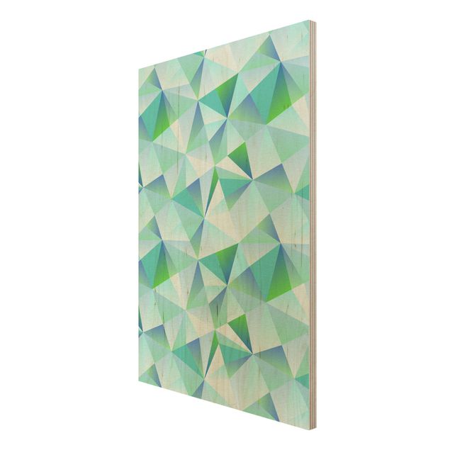 Quadro in legno - Vector pattern turquoise - Verticale 2:3